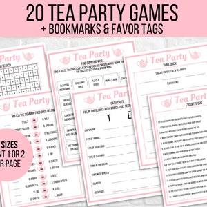Tea Party Games Printable, Tea Party Activities, Girls Tea Party Games ...