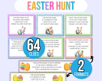 Indoor Easter Scavenger Hunt for Kids, Outdoor Treasure Hunt For Kids, Kids Easter Scavenger Hunt, Treasure Hunt Easter Clues, Easter Hunt