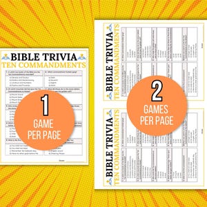 Bible Trivia Games Bundle, Bible Games, Bible Trivia Night Games, Bible Trivia Games Set, Bible Game Night, Bible Quizzes, Bible Trivia Pack