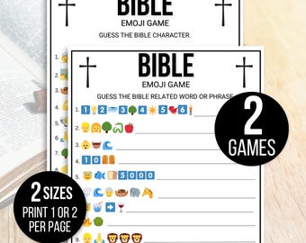 Bijbel Emoji-spel, Emoji-bijbelspel, Bijbel Emoji-spellen voor kinderen, Bijbelzinnen Emoji-spel, Bijbelspellen afdrukbaar, Emoji-bijbelspel voor volwassenen
