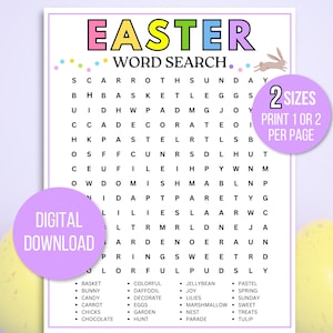 Easter Word Search, Fun Easter Game, Printable Easter Game, Easter Game for Kids, Easter Worksheet, Easter Printable Game, Easter Activity