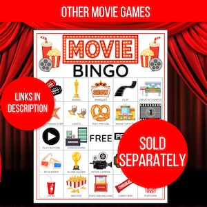 Movie Music Bingo, Movie Soundtrack Bingo, Music Bingo, Movie Soundtrack Songs Game, Music Bingo with Playlist, Music Office Party Game