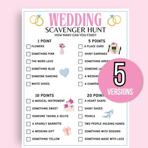 Wedding Treasure Hunt, Wedding Scavenger Hunt, Wedding Scavenger Hunt for Kids, Wedding Activity, Wedding Game, Wedding Hunt, Wedding Games