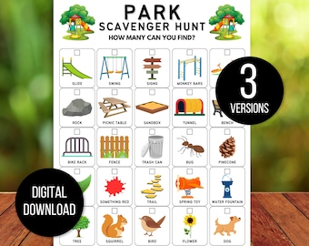 Park Scavenger Hunt for Kids, Outdoor Park Scavenger Hunt, Park Activity, Park Hunt, Kids Park Activity, Nature Walk Activity, Outdoor Hunt