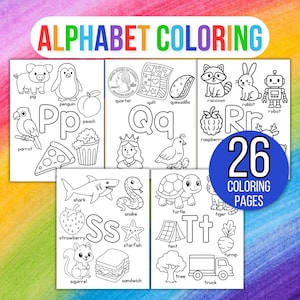 Alphabet Coloring Pages, Alphabet Coloring Pages for Kids, Alphabet Coloring Sheets, Preschool Coloring Pages, Preschool Alphabet Coloring
