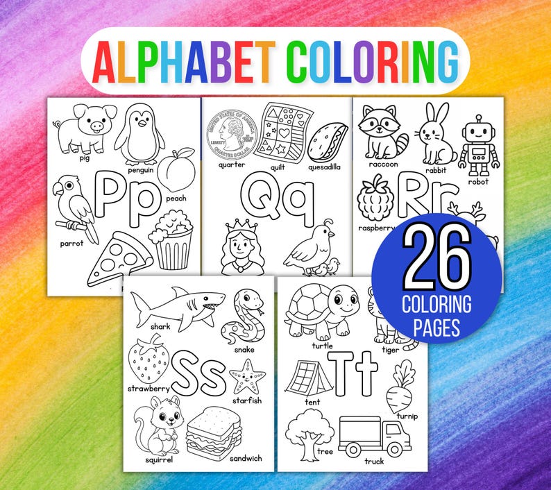 Alphabet Coloring Pages, Alphabet Coloring Pages for Kids, Alphabet Coloring Sheets, Preschool Coloring Pages, Preschool Alphabet Coloring