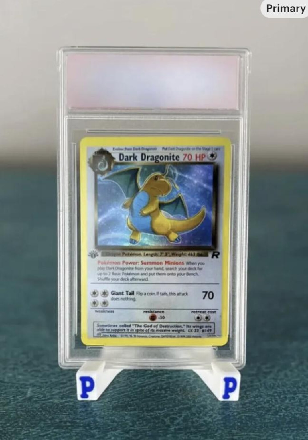 Dark Dragonite Graded 10 Holographic Pokemon Proxy - Handmade Replica - Etsy