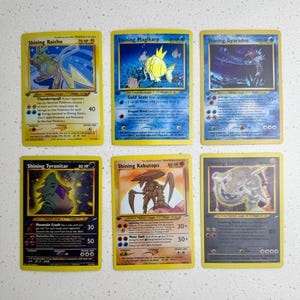 Leuchtendes Set von 6 Holographischen Pokemon Proxy - Handgefertigte Nachbildung