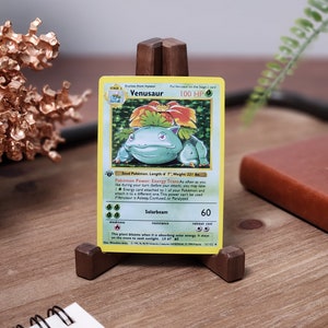 Venusaur 1ª Edição Shadowless Holographic Pokémon Proxy - Réplica Artesanal