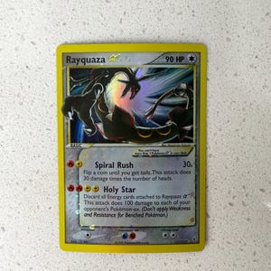 Rayquaza Gold Star holografische Pokemon-proxy - handgemaakte replica