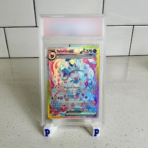 Sylveon EX Full Art Textured Graded Holographic Pokémon Proxy - Réplica feita à mão