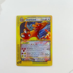 Charizard Crystal holografische Pokemon-proxy - handgemaakte replica