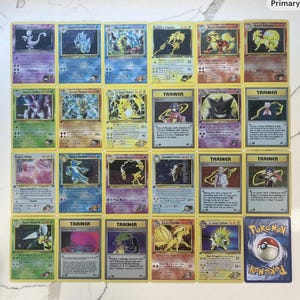 Gym Pokemon Challenge Set mit 22 Holographischen Pokemon Proxy - Handgefertigte Nachbildung