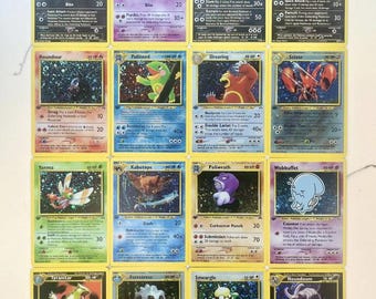 Neo Discovery Set of 16 Holographic Pokemon Proxy - Handmade Replica