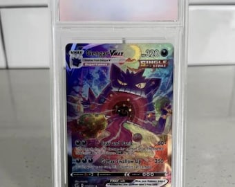 Gengar VMAX Graded 10 Textured Holographic Pokemon Proxy - Handmade Replica