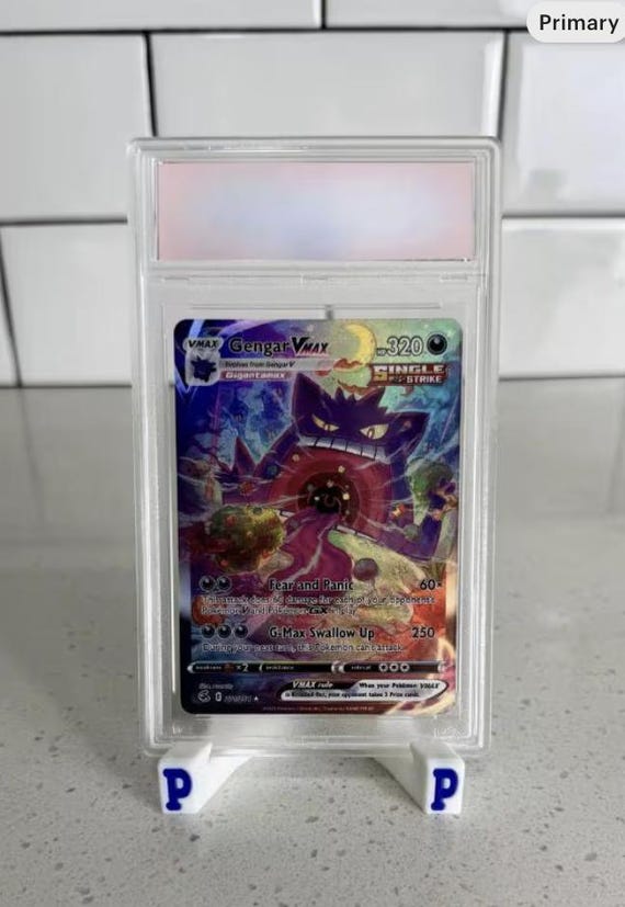 Gengar VMAX Graded 10 Textured Holographic Pokemon Proxy - Handmade Replica