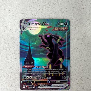 Umbreon Moonbreon VMAX holografische Pokemon-proxy - handgemaakte replica