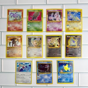 Conjunto brillante de 11 Pokémon holográficos Proxy - Réplica hecha a mano