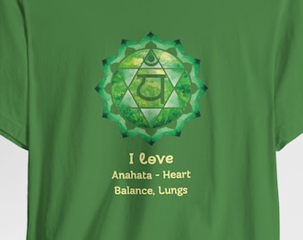 Heart Chakra Symbol T-Shirt, Yoga Meditation Tee, Spiritual Gift