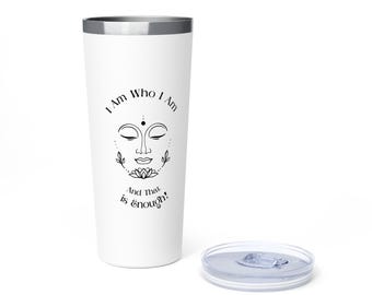 Empowerment Mantra Tumbler: Copper Insulated Stainless Steel Travel Mug