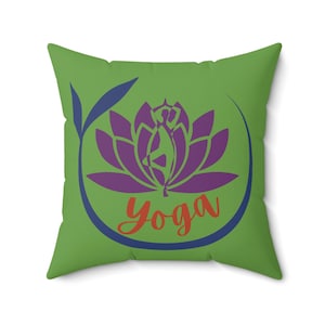 Lotus Flower Yoga Throw Pillow: Mindful Home Decor