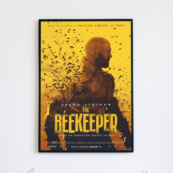 The BEEKEEPER movie poster, The Beekeeper, movie poster, Jason Statham, wall decor, office decor