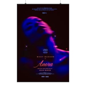 Anora Film Poster | Mkey Madison, Oscar-Gewinner, künstlerisches Wohndekor, Wandkunst, Filmplakat, Geschenk für Filmliebhaber, moderner ästhetischer Druck