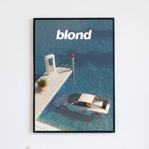 Frank Ocean 'BLOND' Vintage Poster, Frank Ocean, Rubio, decoración de oficina, decoración del hogar, cartel retro, estética