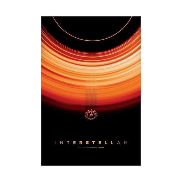 Interstellar Movie Poster | Christopher Nolan Minimalist Print | Sci Fi Wall Art Gift for Him