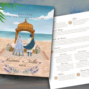 Custom Sikh Wedding Program | Customizable, Anand Karaj, Guide, Explanation, Wedding Steps, Punjabi, Destination Wedding, Indian