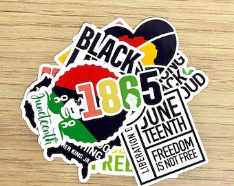 Juneteenth Sticker Pack | Set of 12 | African American History, BLM Month, Glossy Vinyl Stickers