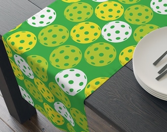 Pickleball Table Runner - Pickleball Table Decorations - Pickleball Party Decor - Pickleball Kitchen Decor - Pickleball Decor