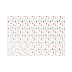 Ice Cream Wrapping Paper Ice Cream Gift Wrap Dessert Theme Wrapping Paper Roll Ice Cream Party Decor Birthday Wrapping Paper zdjęcie 2
