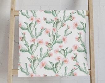 Cactus Hand Towel Southwest Bathroom Decor Western Hand Towel Bathroom Decor Cactus Kitchen Towel Botanical Hand Towel Green Kitchen Towel