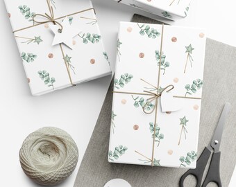 Boho Baby Shower Wrapping Paper - Bohemian Kids Gift Wrapping Paper - Kids Birthday Wrapping Paper