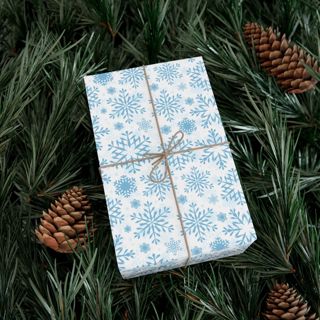 Blue Christmas Wrapping Paper 