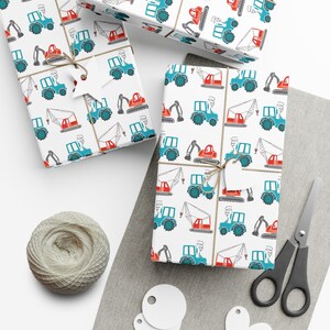 Construction Wrapping Paper Construction Birthday Gift Wrap Papers Toddler Boys Birthday Wrapping Paper Construction Trucks Gift Wrap
