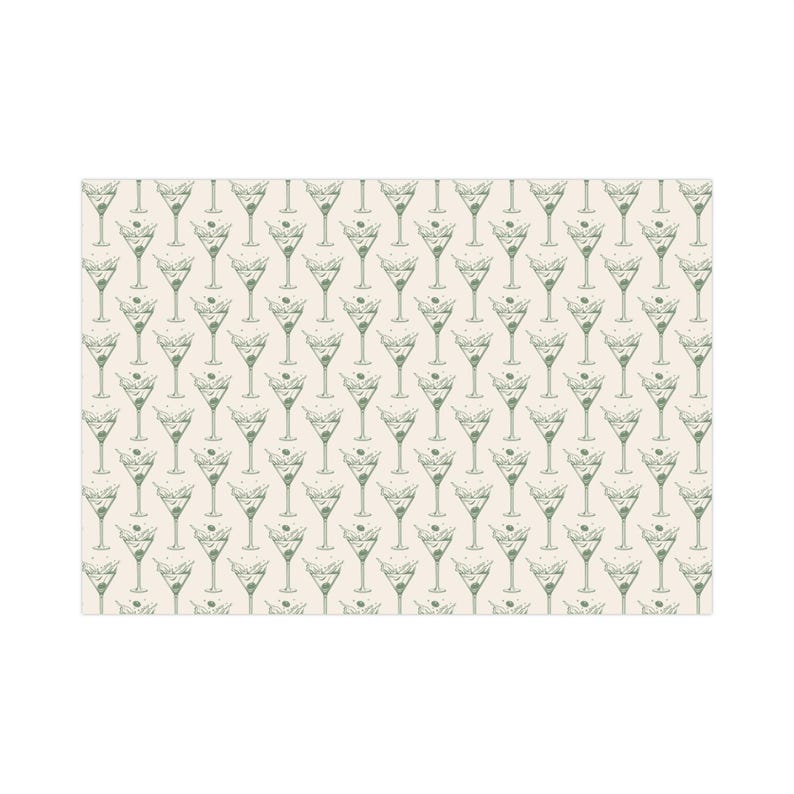 Dirty Martini Wrapping Paper Martini Gift Wrap Martini Themed Bachelorette Decorations Alcohol Gift Wrap Paper Bridal Shower Gift Wrap image 3