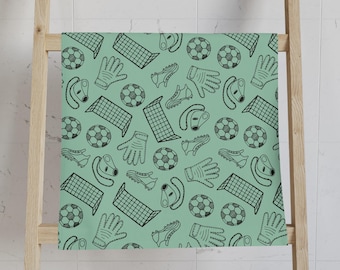 Soccer Hand Towel | Football Hand Towel | Soccer Bathroom Decor Football Gift Soccer Coach Gift Soccer Birthday Decor Boys Bathroom Decor