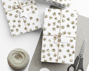 Popcorn Wrapping Paper Movies Themed Gift Wrap Paper Movie Theater Wrapping Paper Roll Popcorn Party Decor