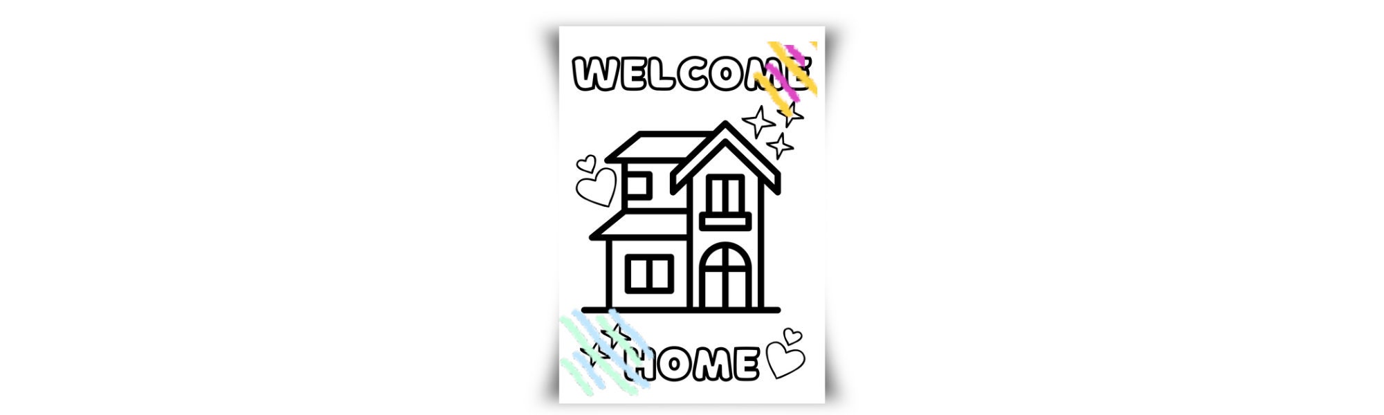 New Home Coloring Sheetadult and Child Homeopen House