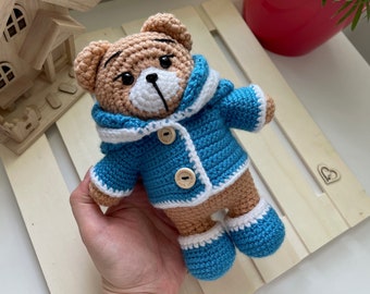 Teddy Bear Crochet bear Boy bear Toys for Kids Soft toys Gift ideas