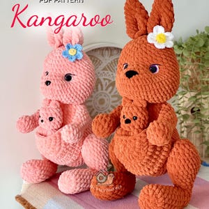 Kangaroo Crochet Pattern - Amigurumi Plush Toy (PDF in English)
