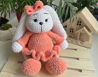 Conejito Conejito de Pascua Crochet conejita niña Juguetes para niños Decoración de Pascua Decoración del hogar