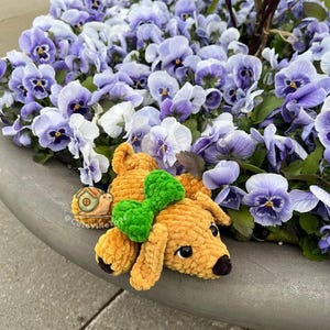 Virkat hundmönster, tax amigurumi PDF, grovt garn valp plyschleksak bild 12