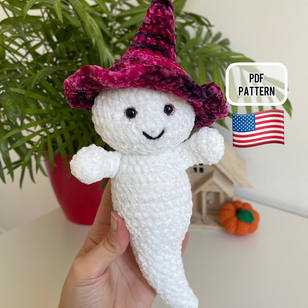 Crochet ghost Little ghost Halloween PDF pattern Crochet pattern Pattern in English Ghost pattern Crochet ghost pattern