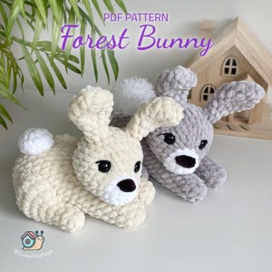 Patrón de crochet de conejito del bosque: Peluche amigurumi para principiantes (PDF)