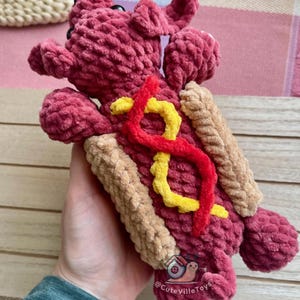 Virkat hundmönster, tax amigurumi PDF, grovt garn valp plyschleksak bild 3