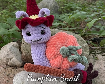 Halloween Snail Pumpkin Crochet Pattern: Amigurumi Toy (PDF Pattern)