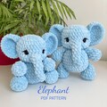 Elephant Crochet Pattern PDF - Amigurumi African Elephant - Beginner-Friendly Crochet Toy Tutorial - Sitting or Standing Plush (English)